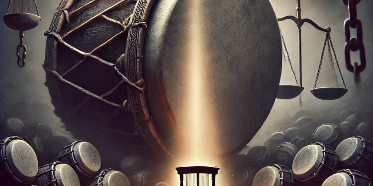 القانون والطبل والمِقرعة